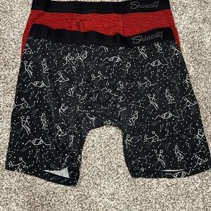 Shinesty Black and Red Boxer Briefs